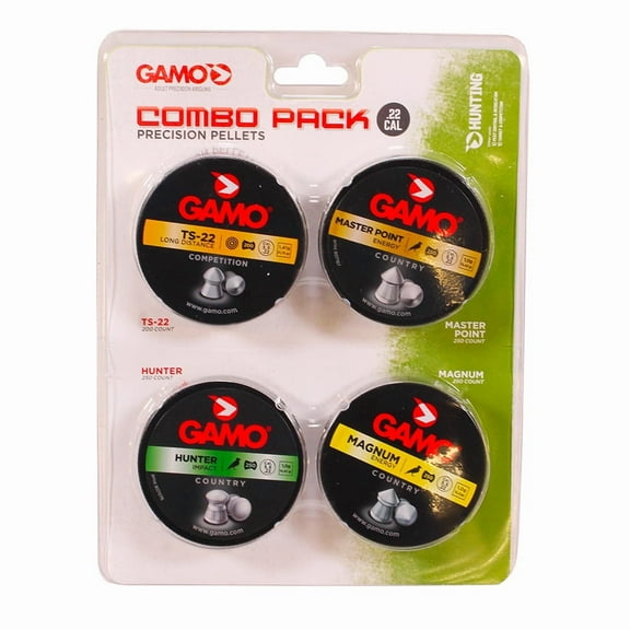 Gamo Combo Pack, Assorted Precision Pellets .22 Caliber, Package of 1000