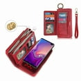 thumbnail image 4 of Dteck Samsung Galaxy S10+ Case,Multifunction Premium PU Leather Card Slot Wallet Cover For Samsung Galaxy S10+,Red, 4 of 10