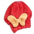 thumbnail image 1 of Gorro de ducha con lazo de vellón de coral para secar el cabello, absorbente de agua, de secado rápido, de moda para mujer, 1 of 1