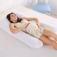 thumbnail image 4 of TOPCHANCES Pregnancy Pillow, U Shaped Full Body Maternity Pillow for Side Sleeping with Removable Cover, 120x60cm, White, 4 of 11