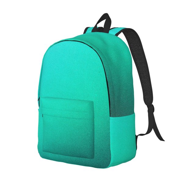 Disketp Turquoise Light Blue Mochila de Lona Estampada, Mochila Escolar de Viaje Ligera para Estudiantes y Portátil-Small