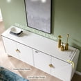 thumbnail image 5 of SinCiDo 70'' Large Sideboard Buffet Cabinet, Modern Buffet Cabinet with Storage, Wooden Curved Coffee Bar with Adjustable Shleves for Dining Room, Kitchen, 5 of 8