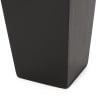 GDF Studio Fardeen Outdoor Modern Cast Stone Planter, Black Large