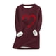 thumbnail image 1 of Sudadera de lana gruesa con estampado de amor y corazón a la moda para mujer, ropa interior cálida de terciopelo con cuello redondo, regalo superior para parejas Pompotops  gfhjh15534, 1 of 3