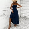 thumbnail image 4 of JGGSPWM Women's Sleeveless Backless Hanging Neck Maxi Dress, Flowy A Line, Wedding Guest, Vacation Cocktail Prom Spaghetti Strap Elegant Dresses Blue M, 4 of 6