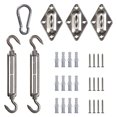 thumbnail image 2 of 6 MM 44 Pcs Kit de Quincaillerie de Voile d'Ombrage en Acier Inoxydable Triangle Rectangle Sun Shad, 2 of 10