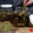 thumbnail image 3 of AMERTEER 2 Pack Half Gallon Mason Jar - Glass Jar Wide Mouth with Airtight Foam Lined Plastic Lid - Safe Mason Jar for Fermenting, 3 of 7