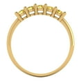 thumbnail image 5 of 0.35 ctw Wedding Band for Women - 18K Yellow Gold Natural Citrine Stackable Eternity Ring, 5 of 6