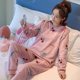 thumbnail image 1 of Pijamas de mujer de invierno de franela de manga larga con forro polar grueso de coral lindo traje de otoño e invierno para el hogar para mujer, 1 of 6