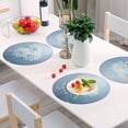 thumbnail image 6 of Ryvnso Abstract Flower Paint Round Plate Mats Dining Table Placemat Set of 6 for Holiday Decoration, 6 of 7