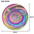 thumbnail image 6 of Colorful Tie Dye Spiral Pattern Round Tablecloth 60"x60",Wrinkle Wipeable Table Cloth for Kitchen Dining Room Picnic Patio Party, 6 of 6