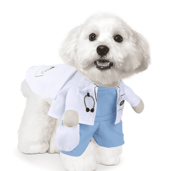 PJKOBMJ Pet Halloween Costume Dog Halloween Doctor Costume Pet Role Play Party Clothes Suitable for Small Dogs and Cats