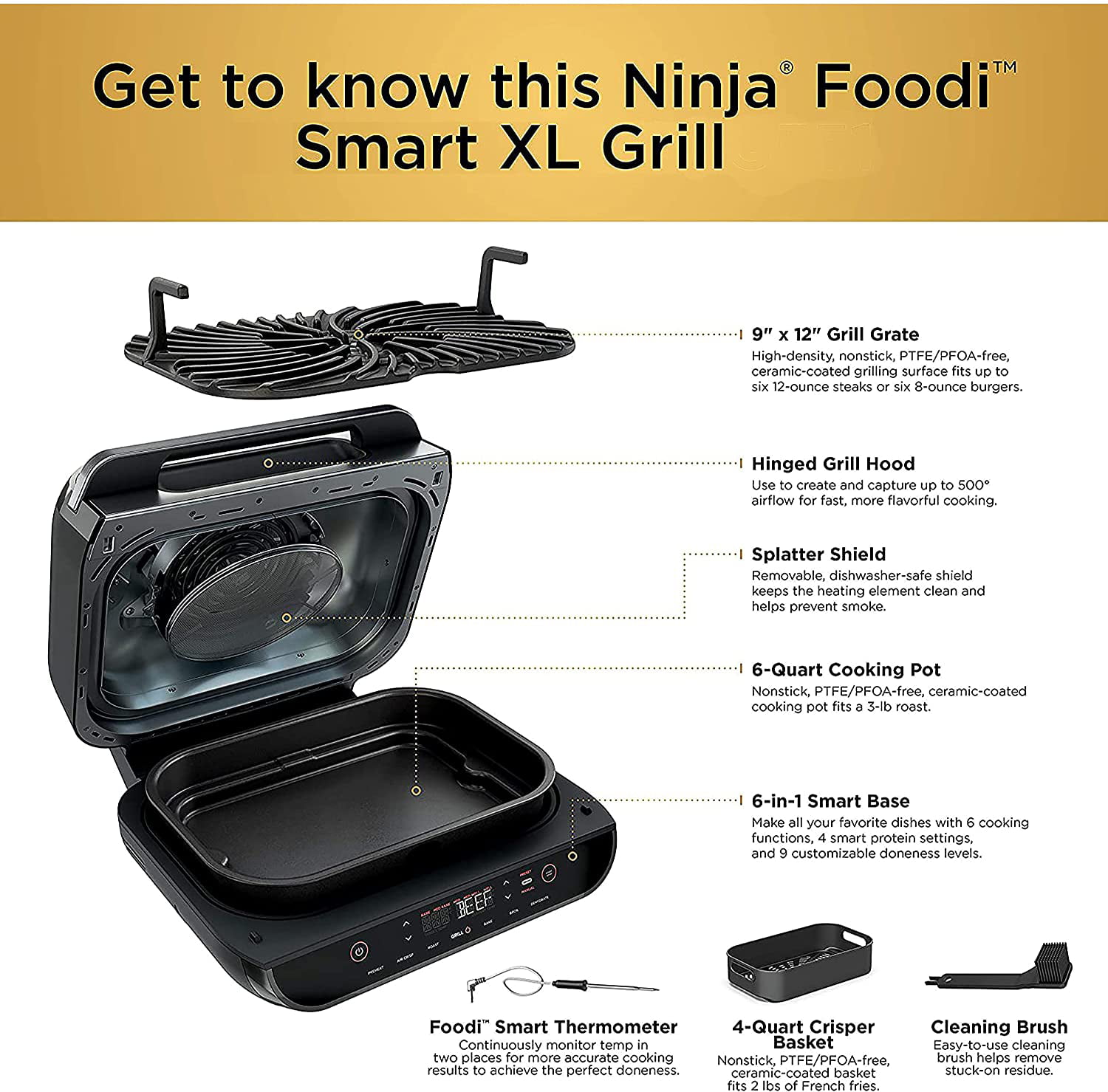 Ninja Foodi Smart XL Indoor Grill - appliances - by owner - sale
