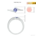 thumbnail image 4 of Angara Natural 0.5 Ct. Tanzanite Solitaire Ring in Sterling Silver for Women (Ring Size: 12), 4 of 9