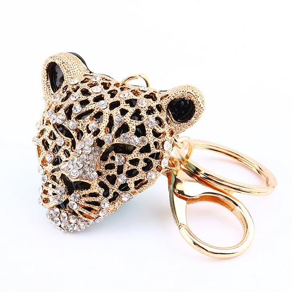 Leopard Head Keyring,New Rhinestone Leopard Keyring Rhinestone Leopard Head Key Ring Chain Leopard Head Key Ring Chain Custom Engineered