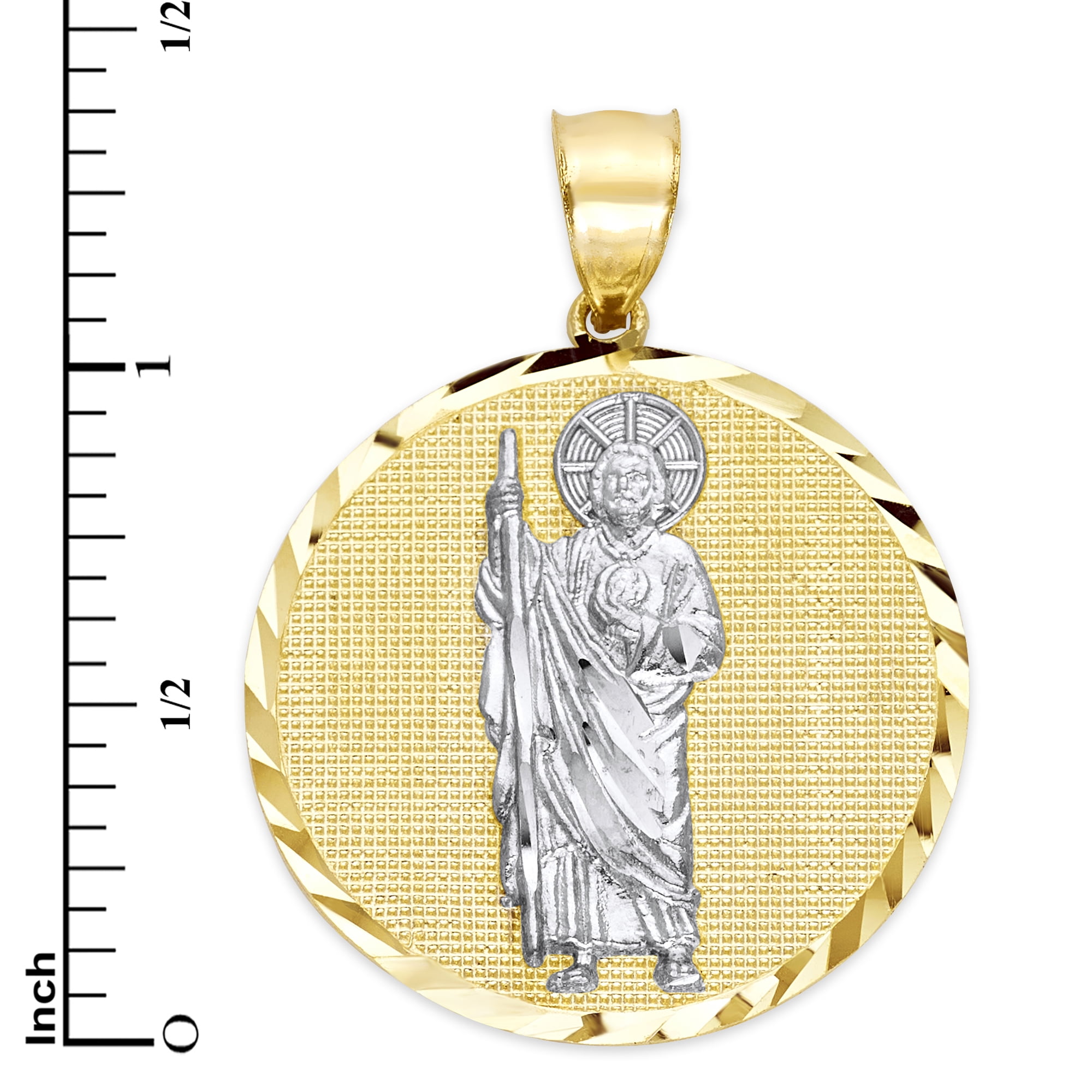 Tone Gold Large St. Jude Pendant 