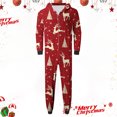 thumbnail image 6 of Odeerbi Christmas Onesie Pajamas for Family Holiday Sleep Jumpsuit Long Sleeve Family Christmas Pajamas Matching Sets Dad Printed Loungewear Jumpsuit Sleepwear Xmas PJs Set Red, 6 of 9