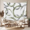 thumbnail image 2 of Sage Green Grey Tapestry for Bedroom Wall Hanging Tapestry, Geometric Circle Modern Abstract Simple Art Ceiling Backdrop Tapestries Poster Blanket Wall Decor for Teens Room Living Room Dorm 59" x 79", 2 of 8