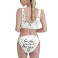 thumbnail image 3 of Daiia Home Sweet Home Floral printed 2 piece Swimsuit Bikinis for Women High Waisted Racerback Bathing Suits Summer Tummy Control Scoop Neck Swimwear-Large, 3 of 8