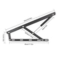 thumbnail image 2 of Miumaeov 2pcs 23.62in Sofa Lift Mechanism Gas Spring Bed Storage Lift Kit Hydraulic Space Saving Hardware, 2 of 18
