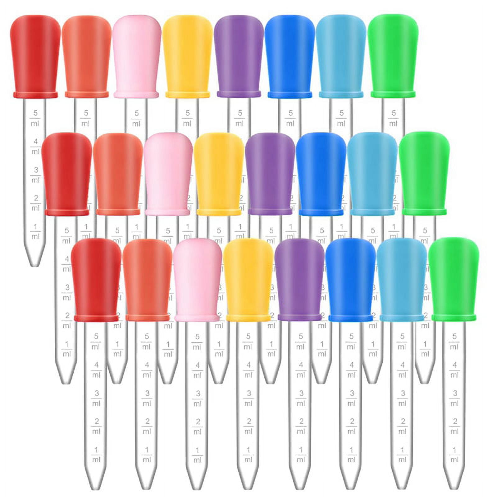 6 Vasos Goteros Dosificadores - Plástico - Para Líquidos, Química, Laboratorio - Medisure