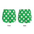 thumbnail image 6 of Goofa Green And White Polka Dot Printed Women 2 in 1 Running Shorts,Quick Dry Athletic Workout Shorts,High Waisted Athletic Shorts with Liner Pockets-X-Large, 6 of 9