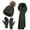 Armygreen, variant on FZ FANTASTIC ZONE Womens Winter Beanie Hats Long Scarf Neck Touchscreen Gloves Set Knitted Pompom Cap with Thermal Fleece Lined