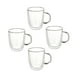 thumbnail image 2 of Taza de vidrio de doble pared de 4 piezas Tazas de bebida de vidrio de borosilicato resistente al calor soplado a mano Taza de café aislada Tazas de 300ml Soledad Taza de café, 2 of 9