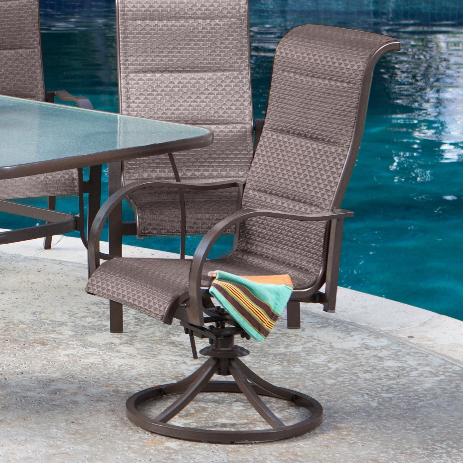 Set Of 2 C Coast Del Rey Padded Sling Swivel Rocker Dining Set Of 2 C Coast Del Rey Padded Sling Swivel Rocker Dining Chairs Com