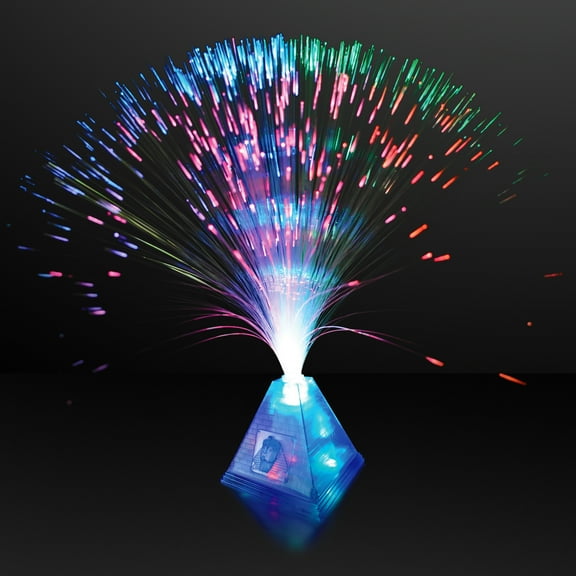 FlashingBlinkyLights Fiber Optic Pyramid Centerpiece Light