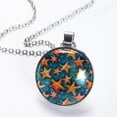 thumbnail image 2 of Starfish Women's Circular Glass Design Pendant Necklace, 2 of 5