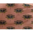 thumbnail image 4 of oneOone Georgette Viscose Fabric Lotus Block Printed Craft Fabric BTY 42 Inch Wide, 4 of 4