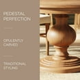 thumbnail image 7 of Maven Lane Zola Traditional Round Wooden Dining Table in Antiqued Natural Finish, 7 of 7