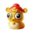thumbnail image 2 of asddcavvf Year of the Pressing Eye Blowing Pinch Music Doll Desktop Ornament Children's Stress Toy Rot 6 Cm, 2 of 8