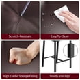 thumbnail image 1 of Set of 2 PU Leather Counter Height Bar Stools with Ergonomic Backrest & Footrest – Heavy-Duty 400lbs Metal Frame – Padded Seat – Modern Armless Design, Easy to Clean for Kitchen Island, Dining, 1 of 8