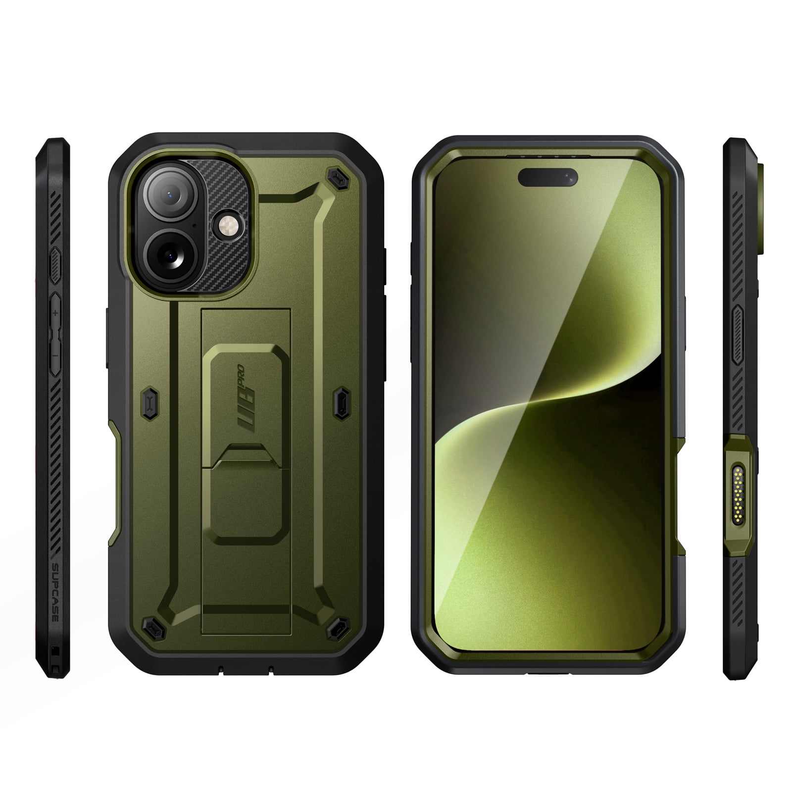 SUPCASE Unicorn Beetle Pro for Apple iPhone 17 6.3" 2025 Case, [Built-in Screen Protector &Stand &Camera Control Button &Holster] Military-Grade Protection 360 Shockproof Cover for iPhone 17, Guldan