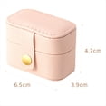 thumbnail image 3 of Mini Estuche de Viaje para Joyería, Estuche de Almacenamiento Portátil, Caja de Almacenamiento para Exhibición para Niñas, Anillos, Pendientes, Collares, Color Rosa, 3 of 5