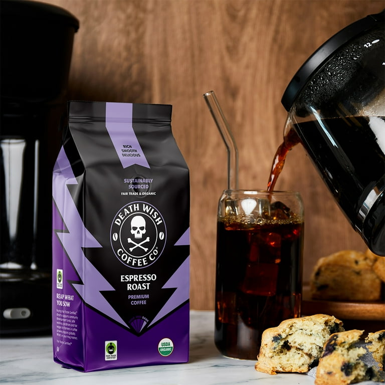 Death Wish Coffee, Organic and Fair Trade, Espresso Roast Death Wish Coffee, Organic and Fair Trade, Espresso Roast