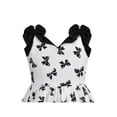 thumbnail image 4 of Girl Dress Black White Bow Tie Sleeveless Sundress Cotton Butterfly 10 Years, 4 of 6