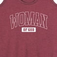 thumbnail image 3 of Instant Message - Woman Of God Collegiate - Women's Racerback Tank Top, 3 of 6