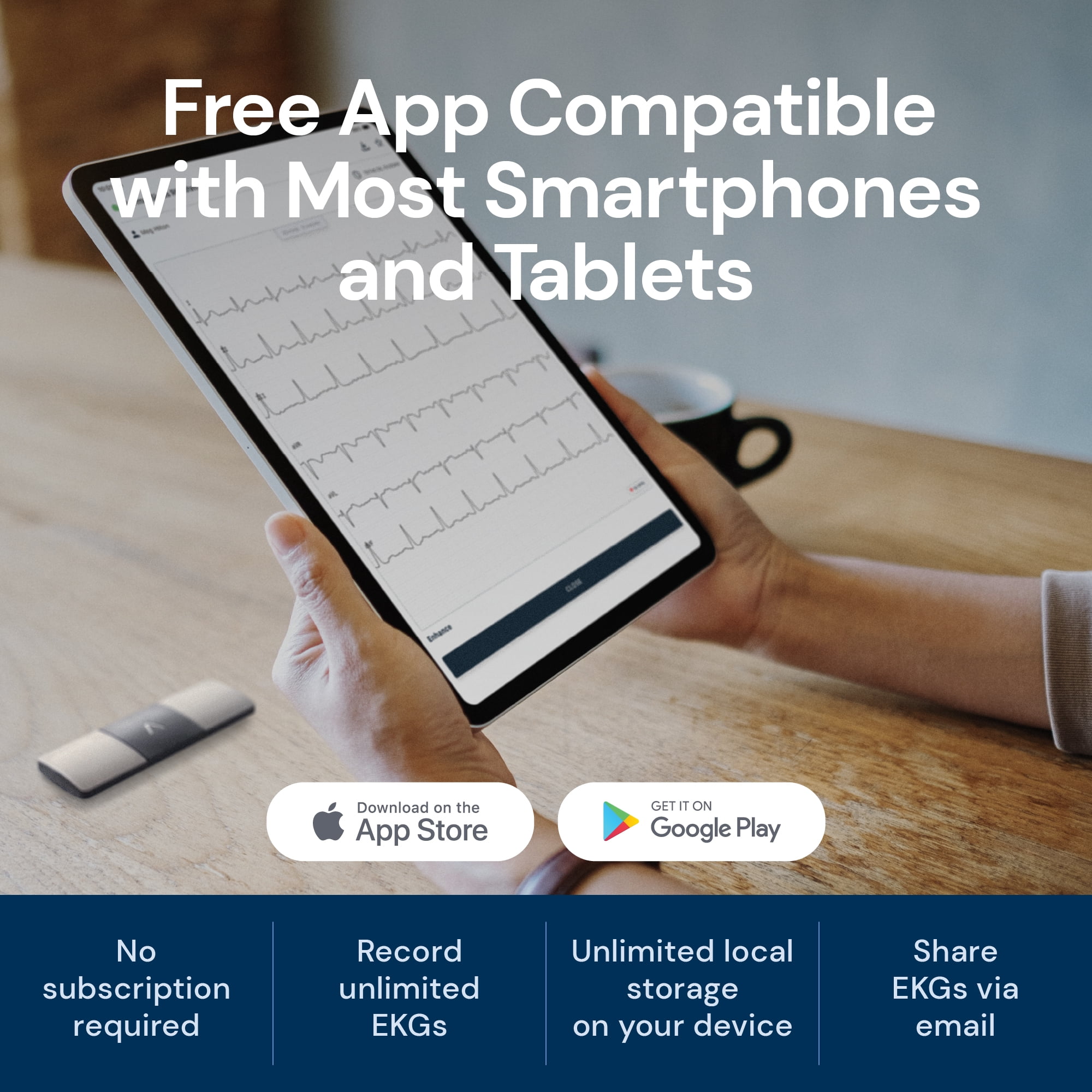 KardiaMobile 6L EKG Heart Monitor, 6-Lead Medical Grade EKG, Displays EKG on Smartphone in 30 seconds, No Subscription Needed, FSA and HSA eligible