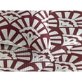 thumbnail image 3 of Ambesonne Art Deco Quilted Bedspread Set 3 Pcs, Lady Fan Motif Abstract, King, Maroon and White, 3 of 4