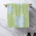 thumbnail image 5 of YFYANG Absorbent Towel, Soft Skin-Friendly Green Simple Line Flower Washcloth Bath Towel, Suitable for All Skin, 27.5 x 16-inch, 5 of 7