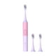 thumbnail image 2 of Cepillo de dientes eléctrico silencioso con temporizador inteligente y resistencia al agua IPX7 | Cepillo de dientes portátil y recargable para adultos con 2 cabezales de repuesto | 38&nbsp;000, 2 of 7