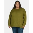 thumbnail image 6 of Terra & Sky Women’s Plus Cinch Waist Sweater, Lightweight, Sizes 0X-5X, 6 of 6