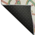 thumbnail image 7 of HomeRoots 675337 3 x 5 ft. White Purple & Teal Geometric Washable Machine Made Rectangle Area Rug with UV Protection, 7 of 7