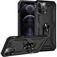 thumbnail image 2 of navor Support de Voiture Universel & Pare-Chocs Militaire Étui Rigide Compatible avec iPhone 12 Pro Max 6.7 Pouces, Support de Voiture Anneau TPU Antichoc Protection Complète en Silicone Antidérapant [Noir], 2 of 8