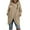 Khaki, variant on Women's Hooded Asymmetric Zipper Pullover Sweatshirt Fall Winter Oversized Front Open Coat Tops with Pockets for Women Black L