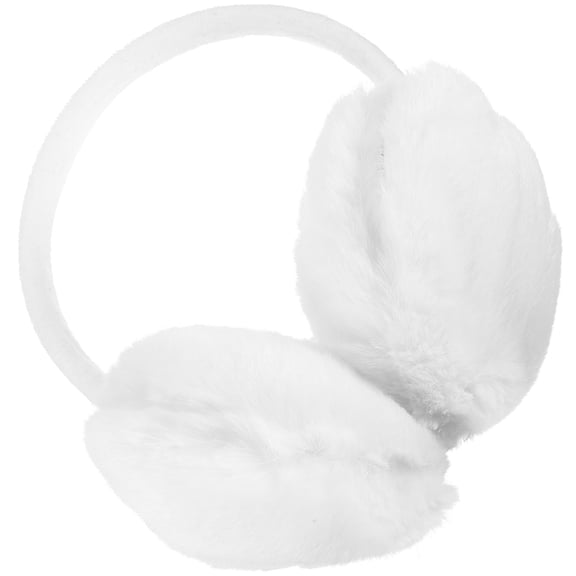 WEUVEB Cozy White Womens Earmuffs Plush Ear Warmers Comfortable Breathable Outdoor Use