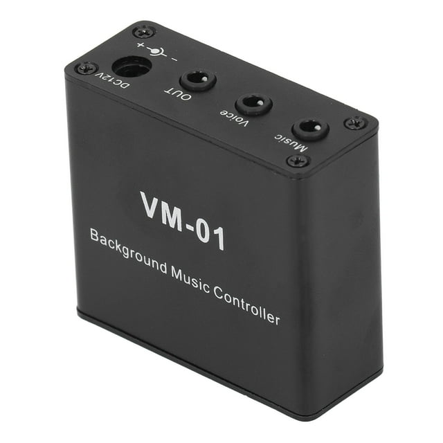 Controlador de música, Controlador de música de fondo Conmutador de música de fondo negro Conmutador de audio Robusto y resistente